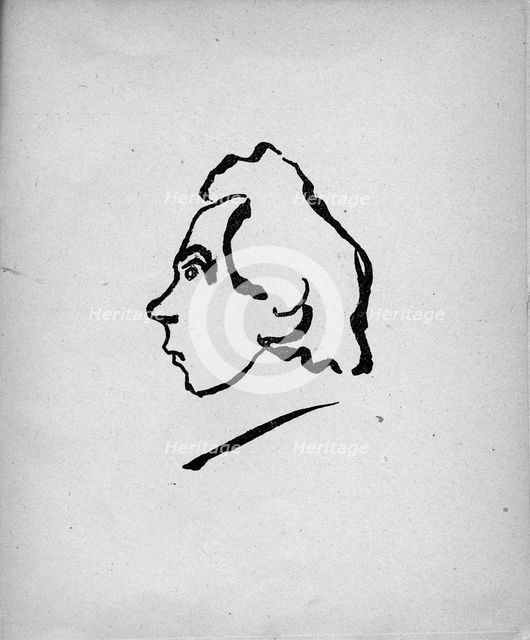 Portrait of the Poet Velimir Khlebnikov (1885-1922), 1913. Artist: Mayakovsky, Vladimir Vladimirovich (1893-1930)