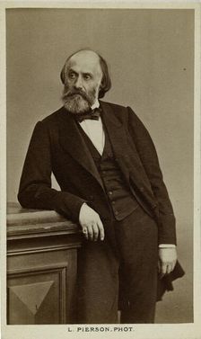 Portrait of the poet Victor de Laprade (1812-1883), c. 1870. Creator: Photo studio Mayer & Pierson
