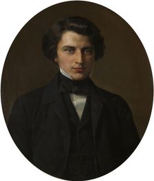 Portrait of the poet Vladimir Zhemchuzhnikov (1830-1884), 1854. Creator: Gorbunov, Kirill Antonovich (1822-1891)