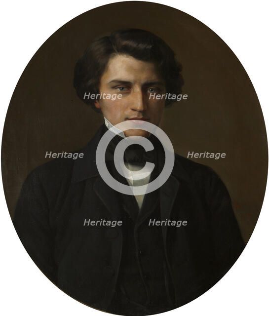 Portrait of the poet  Vladimir Zhemchuzhnikov', (1830-1884), 1854. Creator: Gorbunov, Kirill Antonovich (1822-1891).