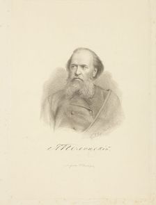 Portrait of the poet Yakov Polonsky (1820-1898), 1886