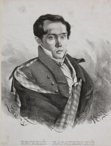 Portrait of the poet Yevgeny Abramovich Baratynsky (1800-1844), 1828. Creator: Hampeln, Carl, von (1794-after 1880)