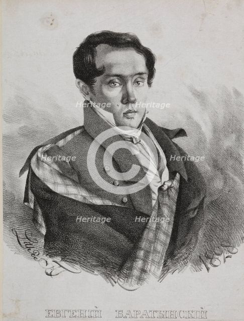Portrait of the poet Yevgeny Abramovich Baratynsky (1800-1844), 1828. Creator: Hampeln, Carl, von (1794-after 1880).