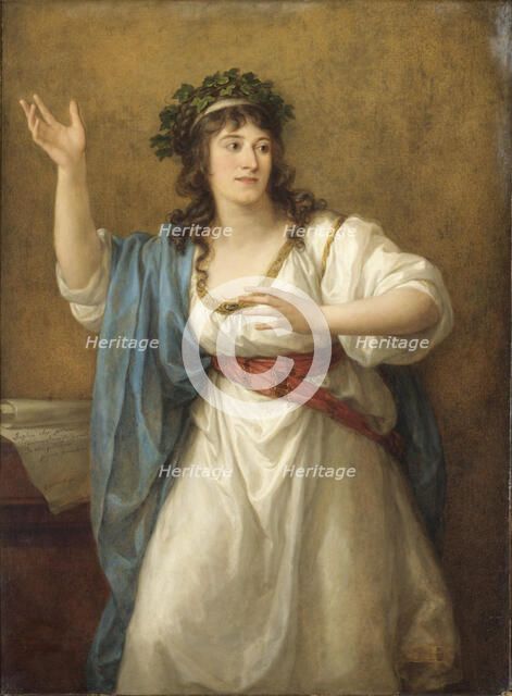 Portrait of the poetess Teresa Bandettini-Landucci (1763-1837). Artist: Kauffmann, Angelika (1741-1807)