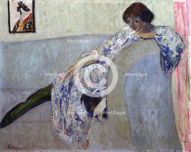 Portrait of the Poetess Vera Inber (1890-1972), 1920s. Artist: Feder, Adolphe (1886-1945)