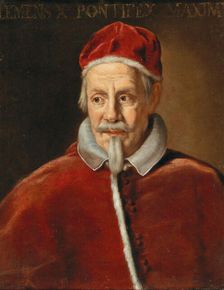 Portrait of the Pope Clement X (1590-1676), Early 1670s. Creator: Ferri, Ciro (1634-1689)