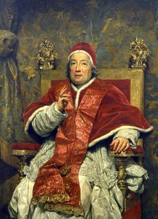 Portrait of the Pope Clement XIII (1693-1769), 1758. Creator: Mengs, Anton Raphael (1728-1779)