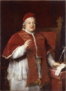 Portrait of the Pope Clement XIII (1693-1769), 1760. Creator: Batoni, Pompeo Girolamo (1708-1787)