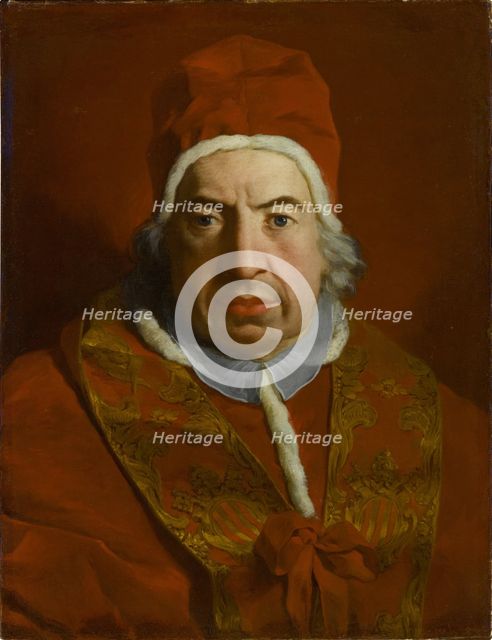Portrait of the Pope Benedict XIV (1675-1758), c1746. Creator: Subleyras, Pierre (1699-1749).