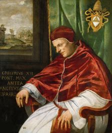 Portrait of the Pope Gregory XII. Creator: Muziano, Girolamo (1528-1592)