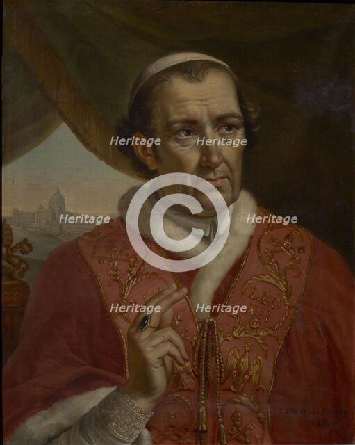 Portrait of the Pope Leo XII (1760-1829), 1828. Creator: Picqué, Charles (1799-1869).