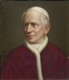 Portrait of the Pope Leo XIII (1810-1903), 1892. Creator: Schäfer, Laurenz (1840-1904)