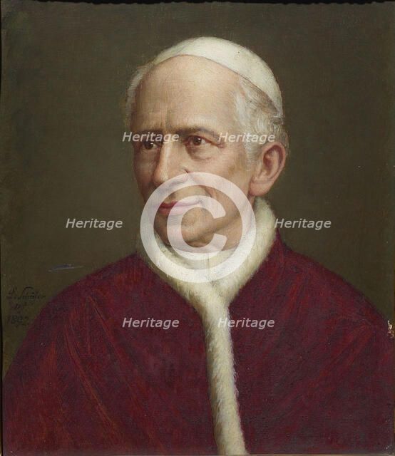 Portrait of the Pope Leo XIII (1810-1903), 1892. Creator: Schäfer, Laurenz (1840-1904).