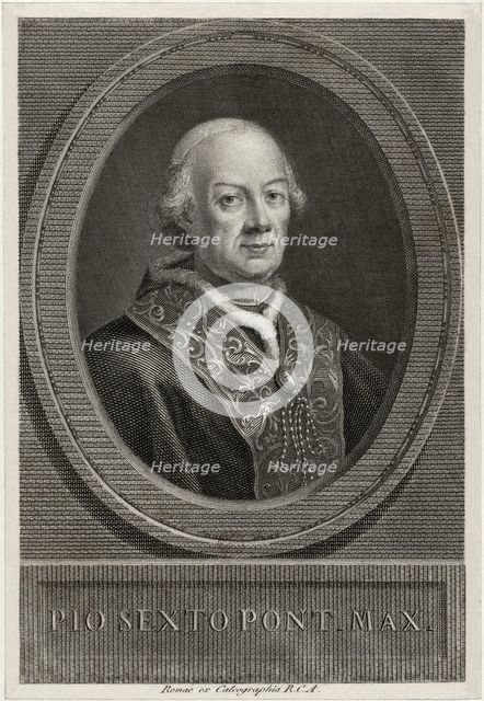 Portrait of the Pope Pius VI (1717-1799), .