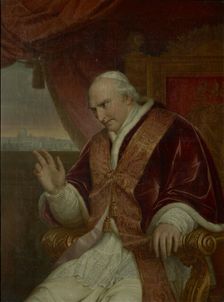 Portrait of the Pope Pius VIII (1761-1830), 1828. Creator: Picqué, Charles (1799-1869)
