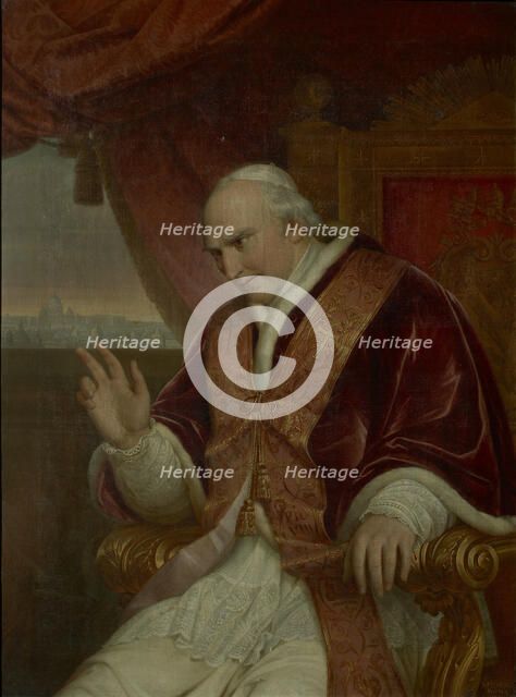 Portrait of the Pope Pius VIII (1761-1830), 1828. Creator: Picqué, Charles (1799-1869).