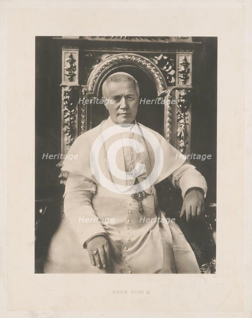Portrait of the Pope Pius X (1835-1914), 1904. Creator: Anonymous.
