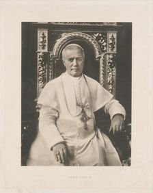 Portrait of the Pope Pius X (1835-1914), 1904. Creator: Anonymous