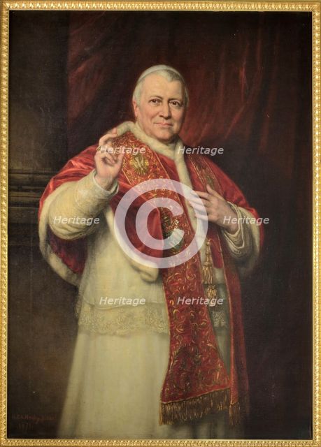 Portrait of the Pope Pius IX (1792-1878), 1871. Creator: Healy, George Peter Alexander (1813-1894).