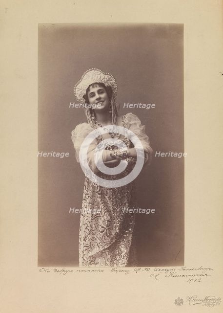 Portrait of the Prima ballerina Mathilde Kschessinska (1872-1971), 1912.