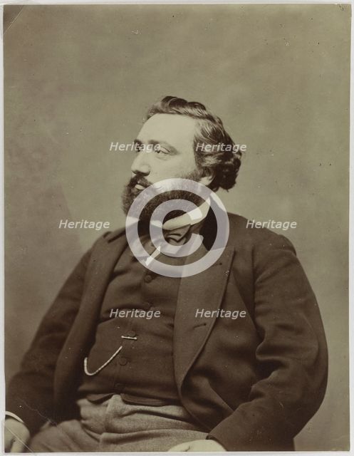 Portrait of the Prime Minister of France Léon Gambetta (1838-1882). Creator: Carjat, Étienne (1828-1906).