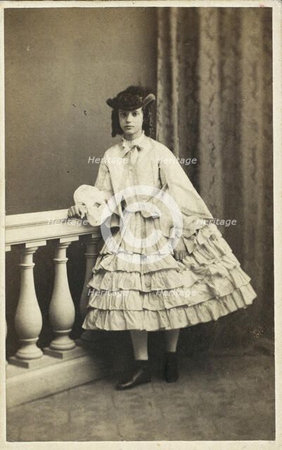 Portrait of the Princeess Dagmar of Denmark (1847-1928), 1860. Creator: Photo studio E. Lange, Copenhagen (active 1854-1863).