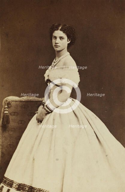 Portrait of the Princeess Dagmar of Denmark (1847-1928), 1866. Creator: Hansen, Georg Emil (1833-1891).