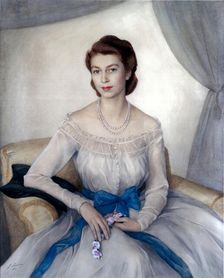 Portrait of the Princess Elizabeth, Duchess of Edinburgh, 1948. Creator: Sorin, Saveli Abramovich (1878-1953)
