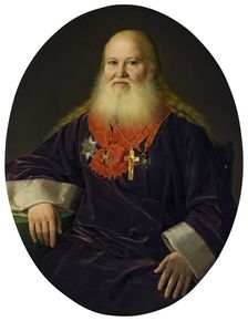 Portrait of the Priest V.I. Kutnevich, 1854. Creator: Kandrat Karsalin