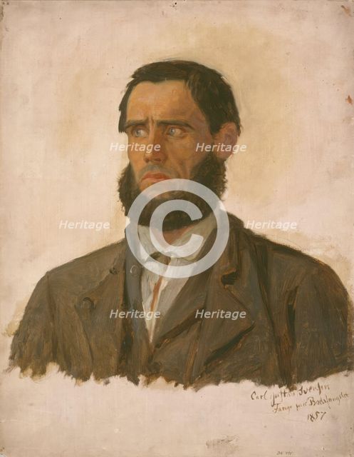 Portrait of the Prisoner Carl Gustav Svendsen, 1857. Creator: Adolph Tidemand.