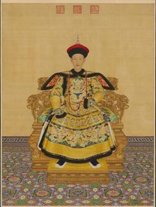 Portrait of the Qianlong Emperor (1711-1799), 1736. Creator: Castiglione, Giuseppe (1829-1908)