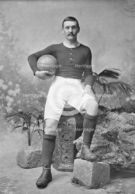 Portrait of the rugby player D McInroy, 1896.  Creator: Symmons & Thiele.