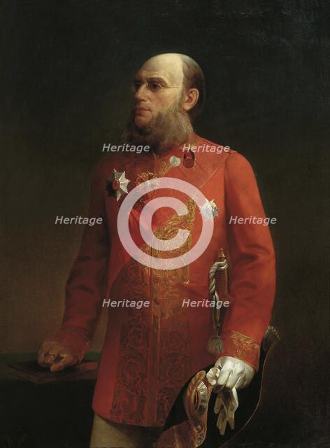 Portrait of the Russian geographer Pyotr Semenov-Tyan-Shansky', (1827-1914), 1874. Creator: Kolesov, Alexei Mikhailovich (1834-1902).