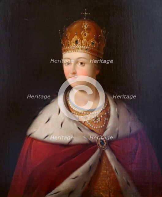 'Portrait of the Regent Sofia Alexeyevna', first half of 19th century. Artist: Unknown