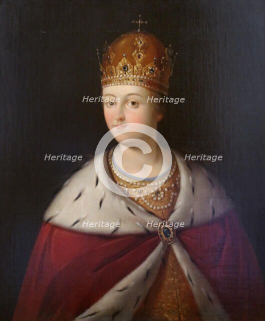 'Portrait of the Regent Sofia Alexeyevna', first half of 19th century. Artist: Unknown