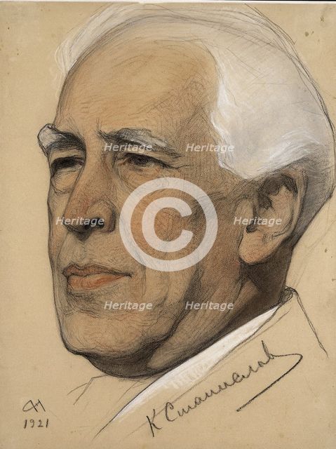 Portrait of the Regisseur Konstantin S. Stanislavsky (1863-1938), 1921. Artist: Andreev, Nikolai Andreevich (1873-1932)