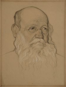 Portrait of the Revolutionary Count Pyotr A. Kropotkin (1842-1921), 1920-1921. Artist: Andreev, Nikolai Andreevich (1873-1932)