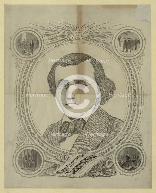 Portrait of the revolutionary democrat Nikolay Chernyshevsky (1828-1889), 1890s. Artist: Anonymous  
