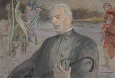 Portrait of the Reverend Jan Jasiak, 1925. Creator: Jacek Malczewski