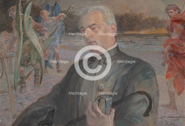 Portrait of the Reverend Jan Jasiak, 1925. Creator: Jacek Malczewski.