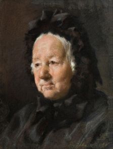 Portrait of the Reverend's wife Mrs. Tidemand, 1890. Creator: Frans Schwartz