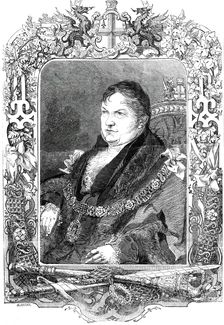Portrait of the Right Honourable John Johnson, Lord Mayor, 1845. Creator: Henry Anelay