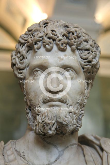 Portrait of the Roman Emperor Septimius Severus, early 3rd century AD. Artist: Unknown
