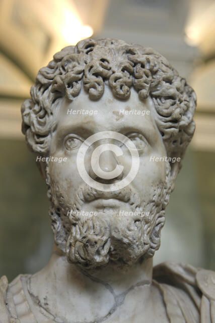 Portrait of the Roman Emperor Septimius Severus, early 3rd century AD. Artist: Unknown