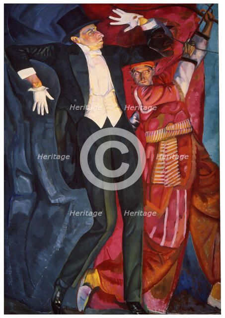 'Portrait of the stage producer Vsevolod Meyerhold', 1916. Artist: Boris Grigor'yev