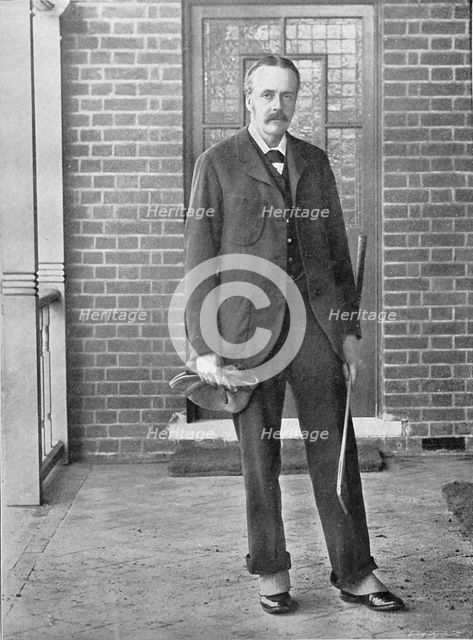 Portrait of the statesman AJ Balfour as a golfer, 1896. Creator: Unknown.