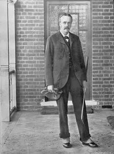 Portrait of the statesman AJ Balfour as a golfer, 1896. Creator: Unknown