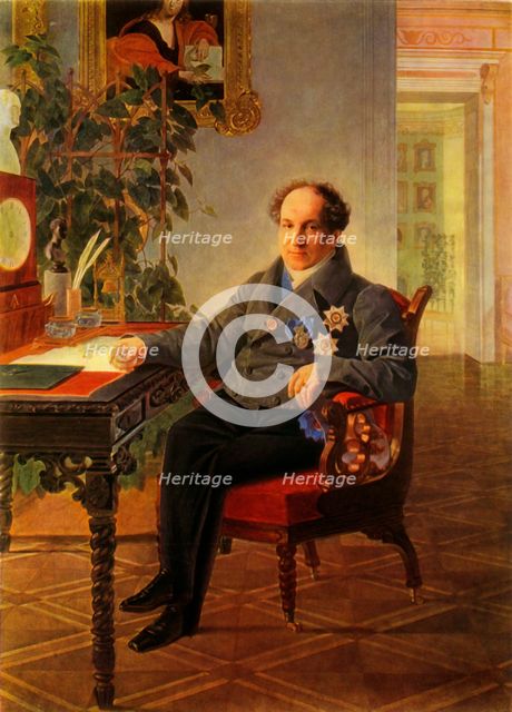 'Portrait of the statesman Alexandr Nikolayevich Golitsyn', 1840, (1965).  Creator: Karl Briullov.