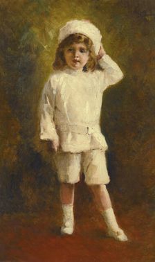 Portrait of the Successor to the throne Tsarevich Alexei Nikolaevich (1904-1918). Artist: Makovsky, Konstantin Yegorovich (1839-1915)