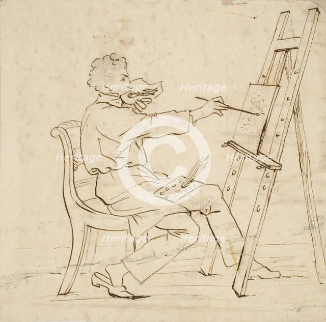 Portrait of the Swedish sculptor Qvarnström. Creator: Robert Wilhelm Ekman.